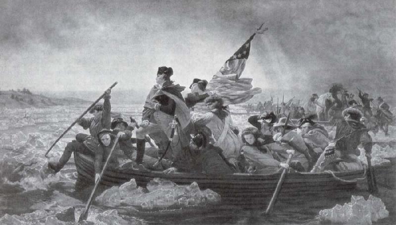 Washington uberquert den Delaware vor seinem Sieg bei Trenton, Emanuel Gottlieb Leutze